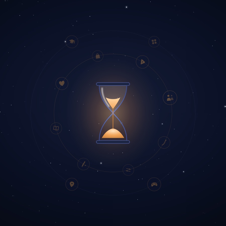 Precursor hourglass scene, dark